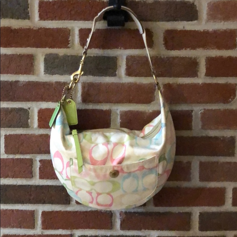 Coach Hampton Hobo Scribble Monogram Bag - image 1